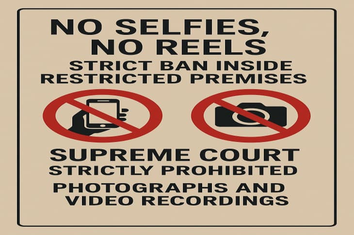 No Selfies, No Reels: Supreme Court’s Strict Ban Inside Restricted Premises Explained