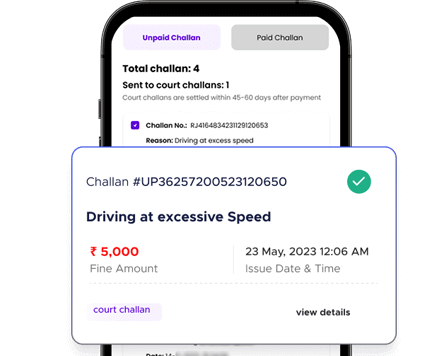 View challans for your vehicle View challans for your vehicle