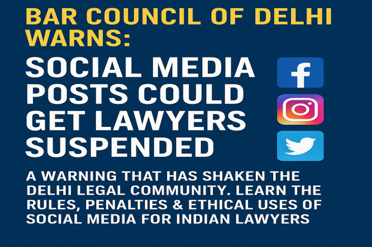 Bar Council of Delhi Warns: Social Media Posts Could Get Lawyers Suspended