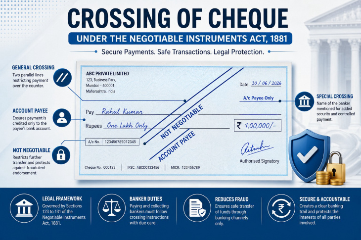 Crossing of Cheques Under the Negotiable Instruments Act, 1881: Complete Guide