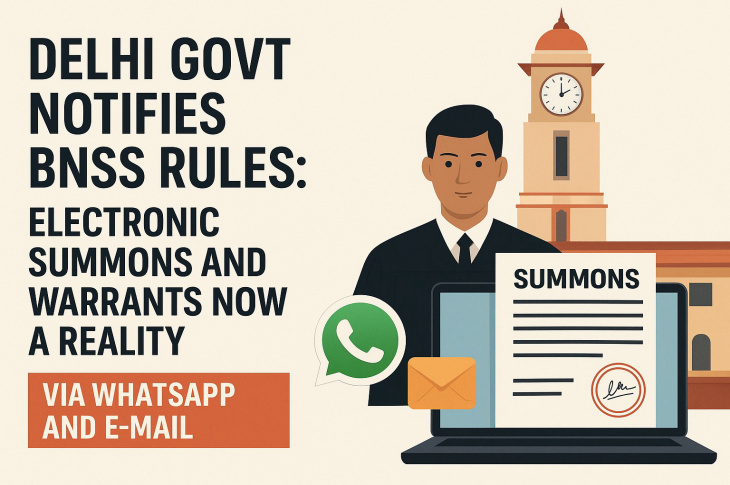 Delhi Govt Notifies BNSS Rules: Electronic Summons and Warrants Now a Reality