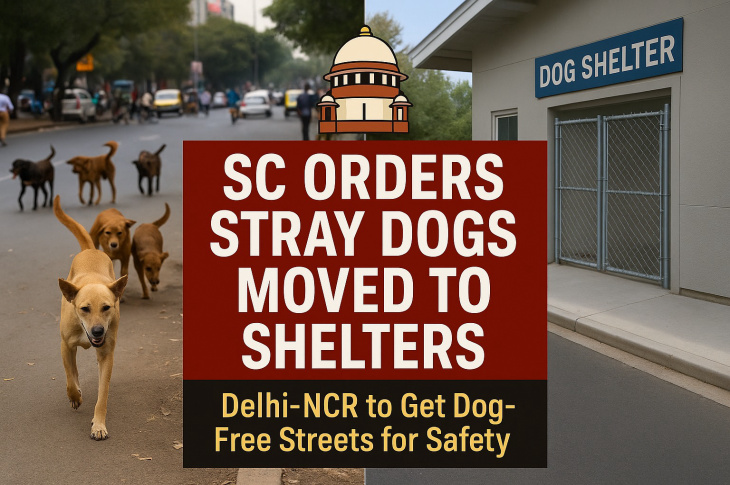 Delhi-NCR Stray Dogs to Be Shifted to Shelters: Supreme Court’s Landmark Decision