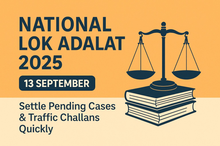 National Lok Adalat 2025: Resolve Pending Cases & Traffic Challans on 13th September