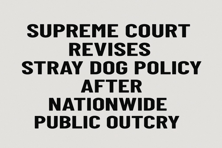 Supreme Court Revises Stray Dog Policy After Nationwide Public Outcry